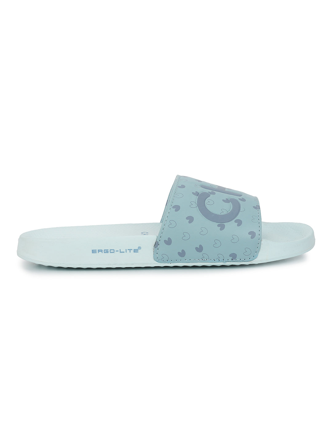 Women's Lovebug Light Blue Round Toe Polyurethane Casual Slides