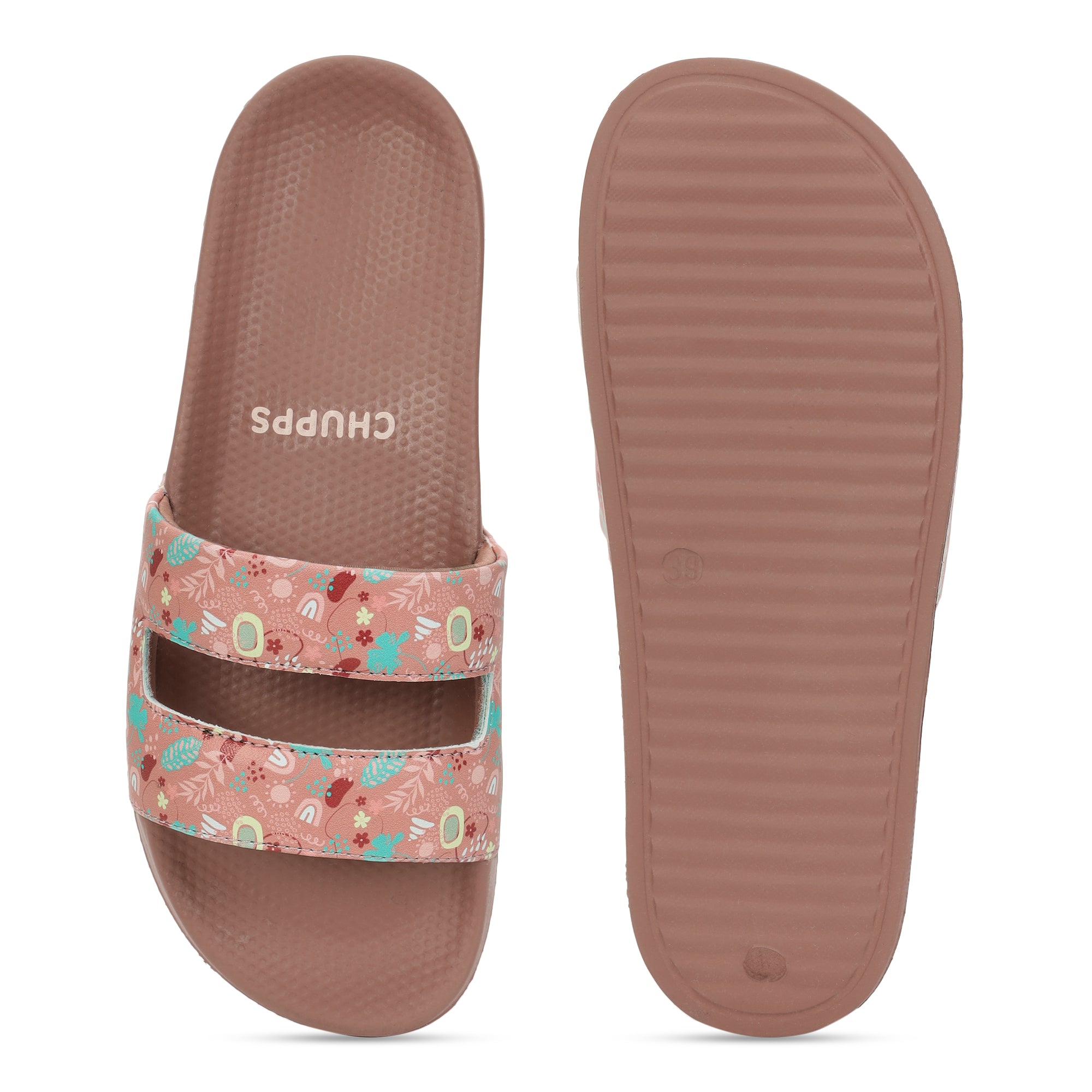 Women's Mimo Peach Round Toe Polyurethane Casual Slides
