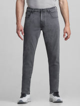 Men's Grey Casual Slim Fit Stretchable Jeans