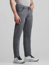 Men's Grey Casual Slim Fit Stretchable Jeans