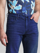 Men's Blue Casual Slim Fit Stretchable Jeans