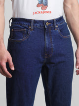 Men's Blue Bootcut Stretchable Jeans