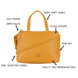 Women's Alyssa Yellow Oversize Satchel Bag