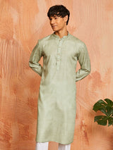 Men's Green Festive Ethnic Full Sleeves Kurta