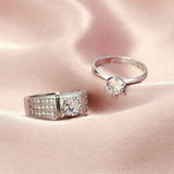 Women's Radiant Spark Crystal Ring For Couple