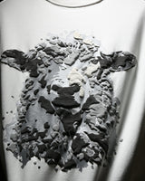 Unisex Off White Casual Oversized Fit Printed Half Sleeves Tshirt