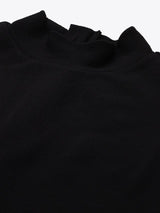 Women's Black High Neck Sleeveless Bodycon