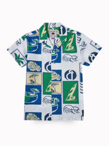 Boys Blue Casual Relaxed Fit Printed Half Sleeves Co-Ord Set