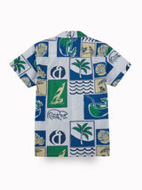 Boys Blue Casual Relaxed Fit Printed Half Sleeves Co-Ord Set