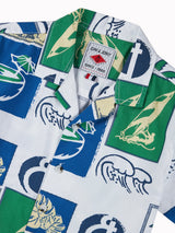 Boys Blue Casual Relaxed Fit Printed Half Sleeves Co-Ord Set