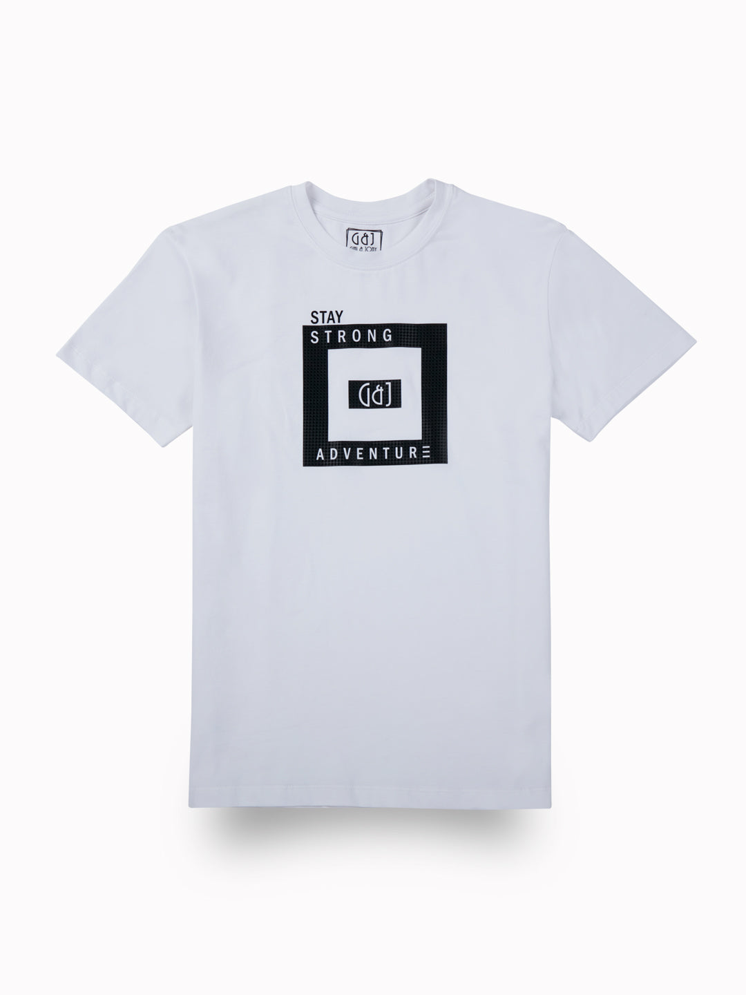 Boys White Graphic Print Cotton Tshirt Half Sleeves