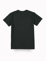 Boys Green Casual Relaxed Fit Printed Half Sleeves Tshirt