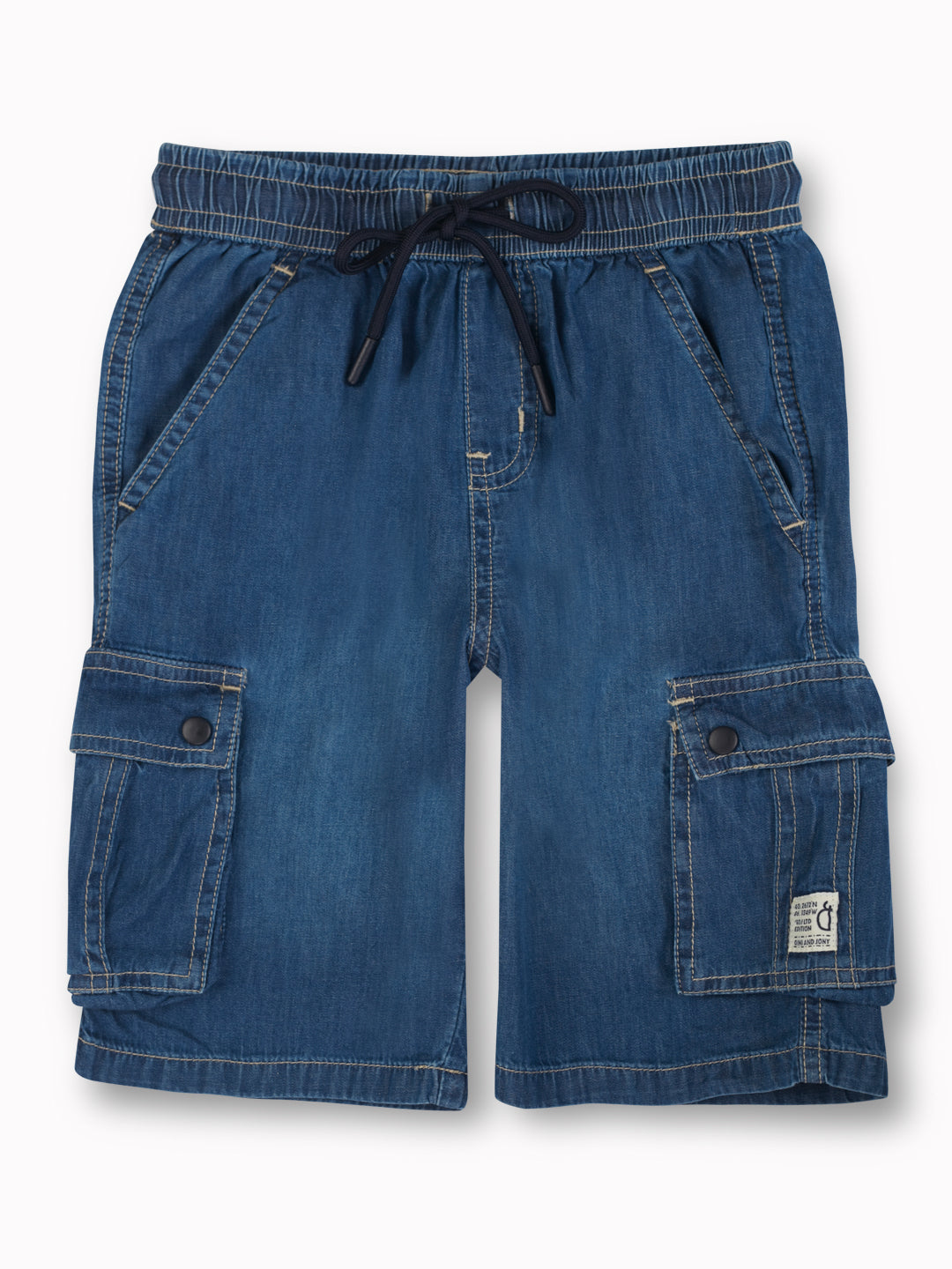 Boys Blue Casual Regular Fit Solid Shorts