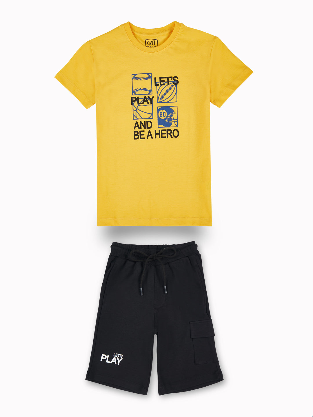 Boys Multicolor Casual Regular Fit Tshirt and Short
