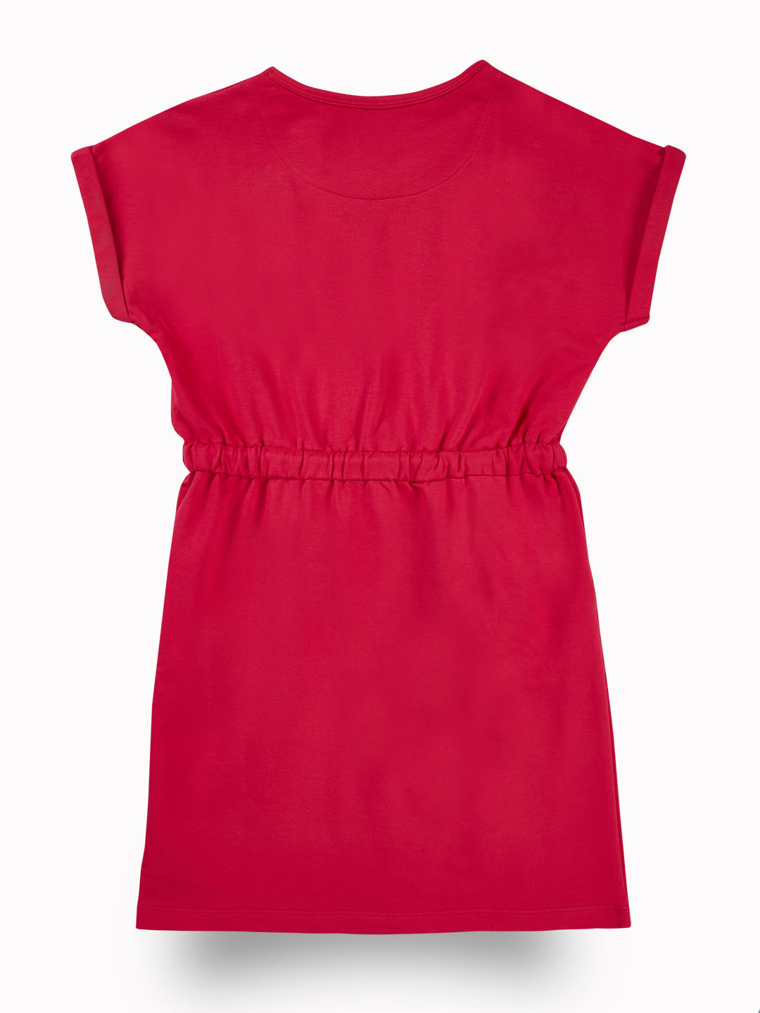 Girls Pink Casual Relaxed Fit Solid Sleeveless Dress