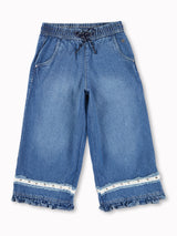 Girls Blue Casual Regular Fit  Jeans