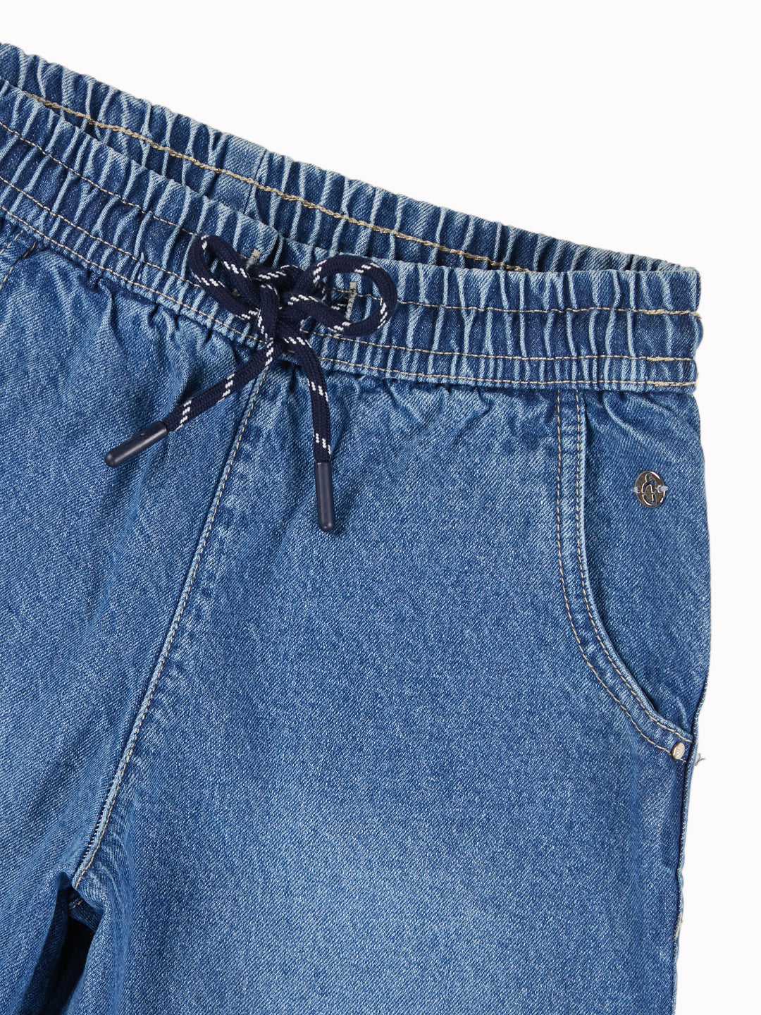 Girls Blue Casual Regular Fit  Jeans