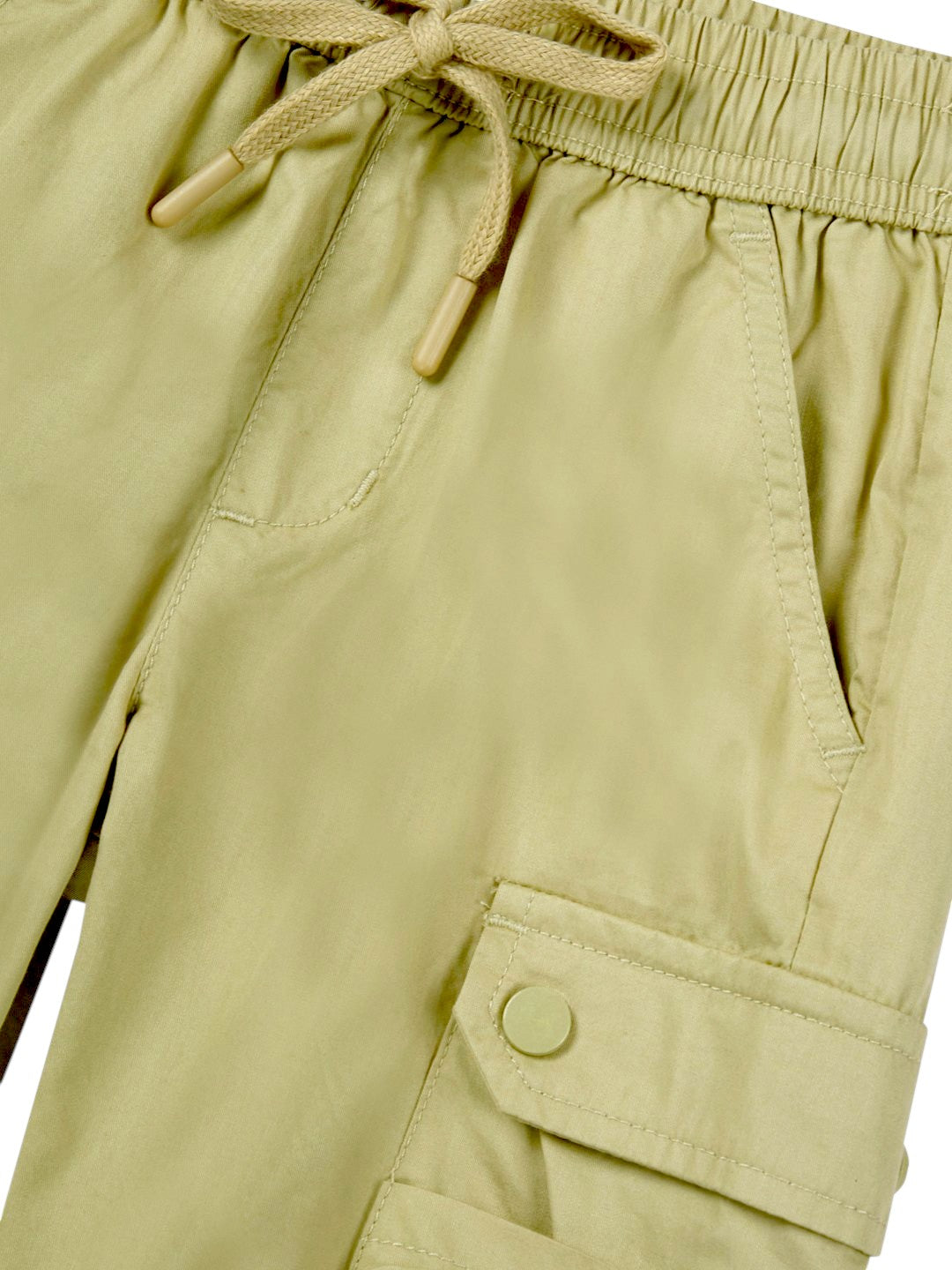 Boys Green Casual Regular Fit Solid Shorts