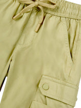 Boys Green Casual Regular Fit Solid Shorts