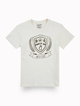 Boys White Casual Relaxed Fit Printed Half Sleeves Tshirt