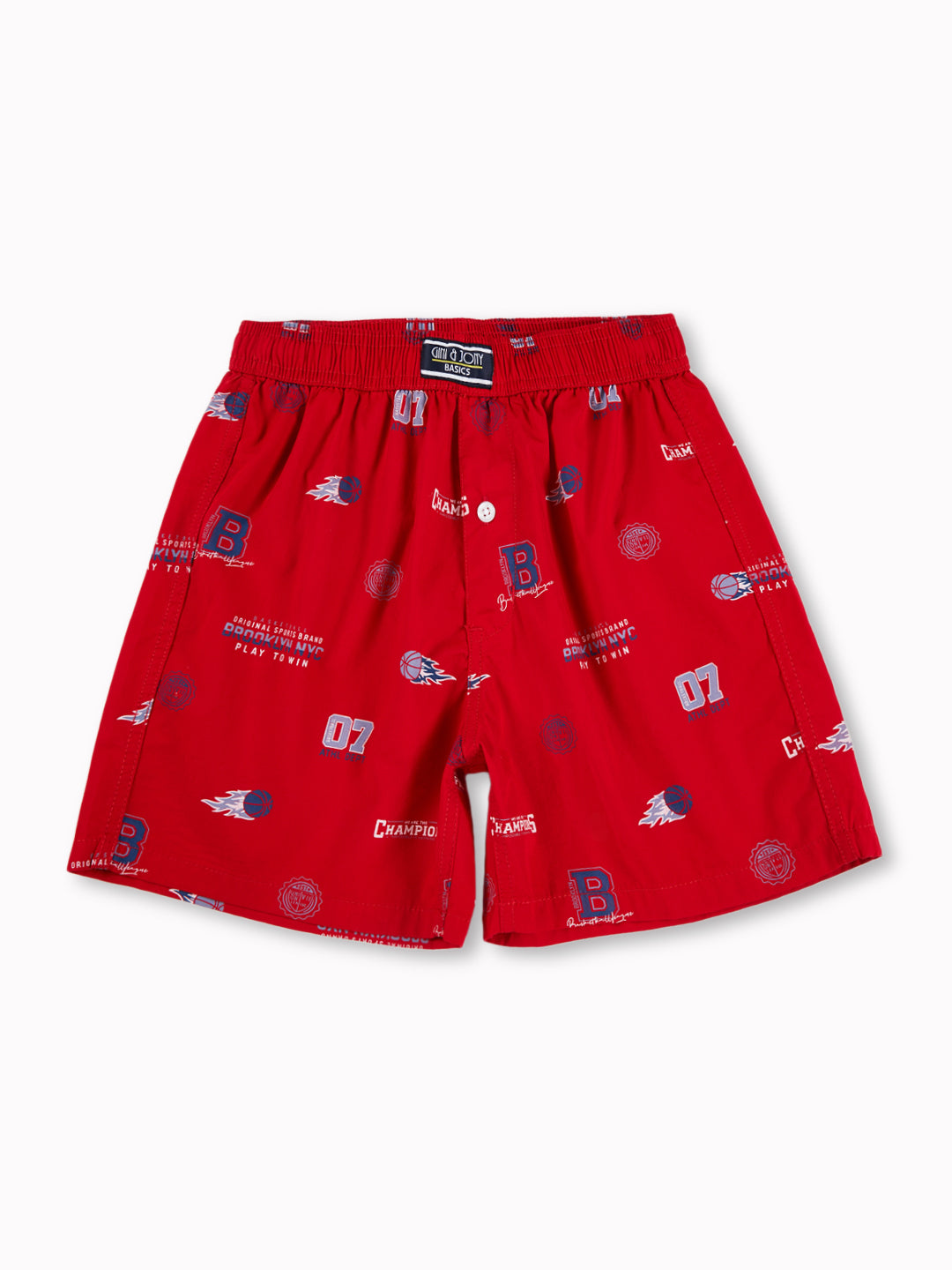 Boys Casual Regular Fit Printed Shorts