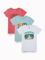 Girls Basic Knit Tshirt - Set of 3