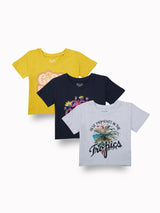 Girls Basic Knit Tshirt - Set of 3