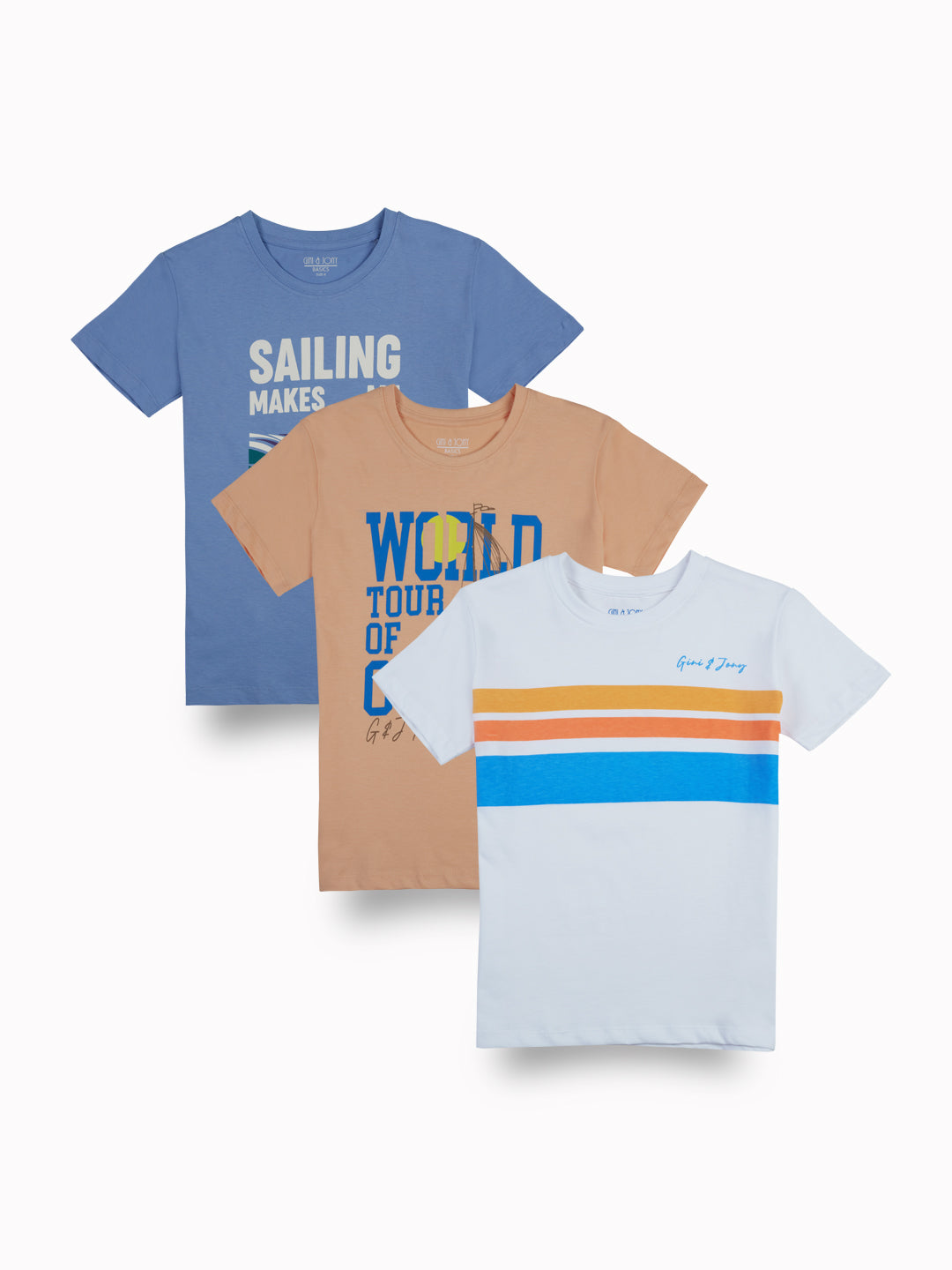 Boys Multicolor Casual Relaxed Fit Printed Half Sleeves Tshirt