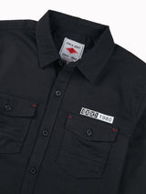 Boys Black Casual Relaxed Fit Solid Full Sleeves Shirt