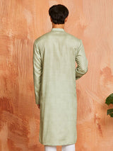 Men's Green Festive Ethnic Full Sleeves Kurta