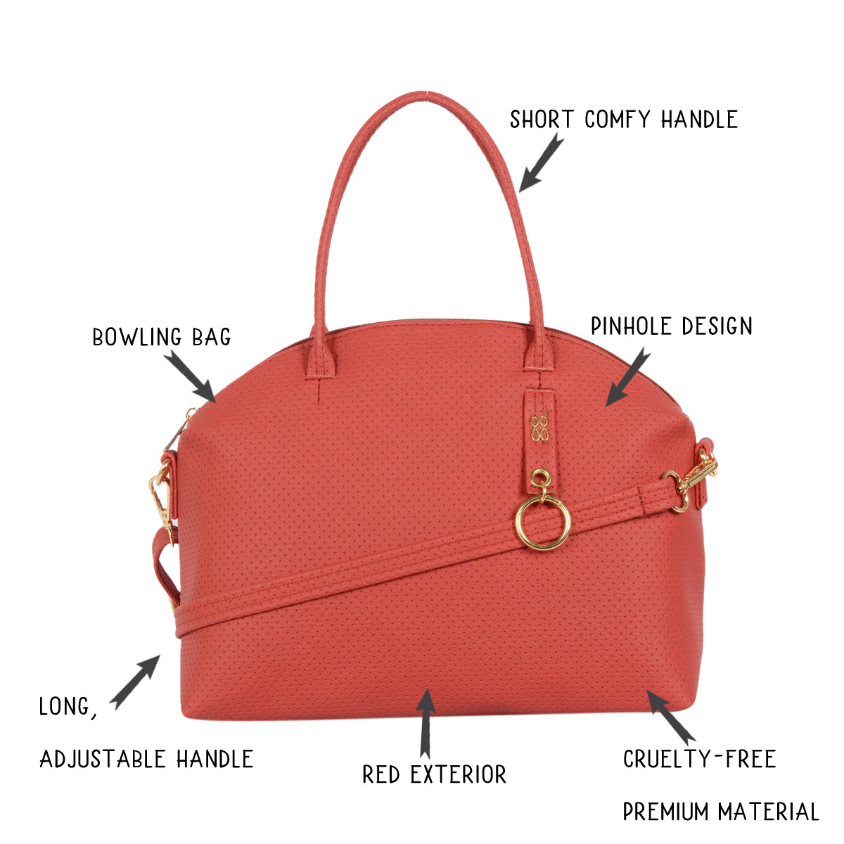 Women's Module Red Small Bowling Bag