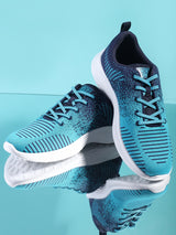 Men's Blue Casual Self Design Sneakers
