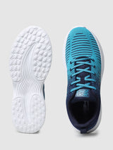 Men's Blue Casual Self Design Sneakers
