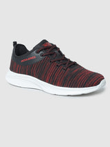 Men's Black Casual Self Design Sneakers