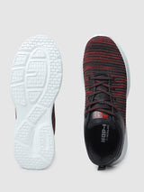 Men's Black Casual Self Design Sneakers