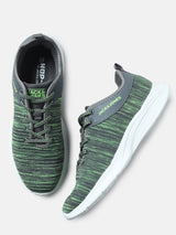 Men's Grey Casual Self Design Sneakers