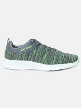 Men's Grey Casual Self Design Sneakers