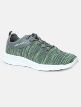 Men's Grey Casual Self Design Sneakers
