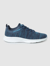 Men's Blue Casual Self Design Sneakers