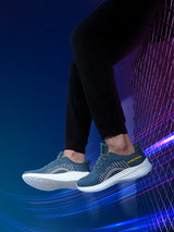 Men's Blue Casual Self Design Sneakers
