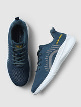 Men's Blue Casual Self Design Sneakers