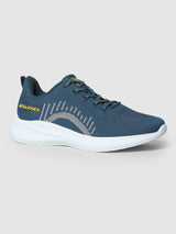 Men's Blue Casual Self Design Sneakers