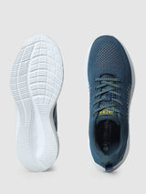 Men's Blue Casual Self Design Sneakers