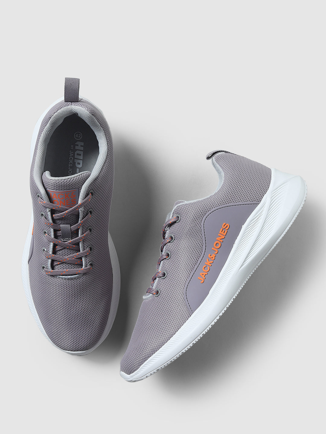 Men's Grey Casual Solid Sneakers