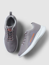 Men's Grey Casual Solid Sneakers