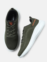 Men's Green Casual Colorblocked Sneakers