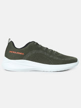 Men's Green Casual Colorblocked Sneakers
