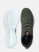 Men's Green Casual Colorblocked Sneakers