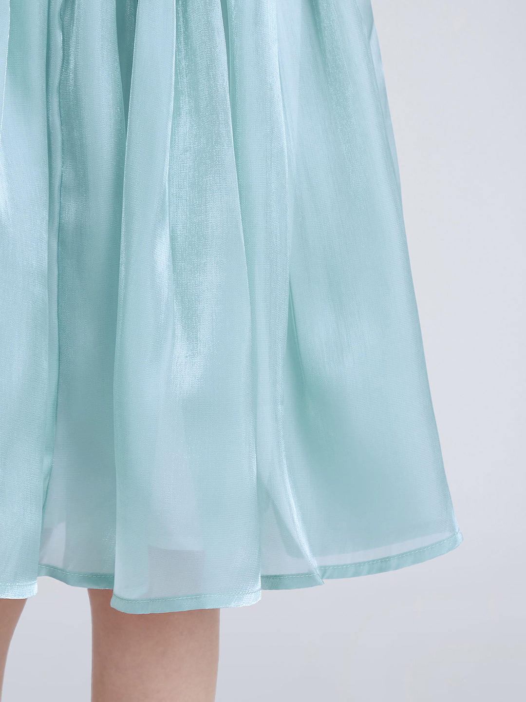 Girls Teal Sea Goddess Shimmer Dress