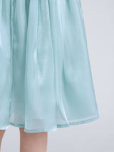 Girls Teal Sea Goddess Shimmer Dress